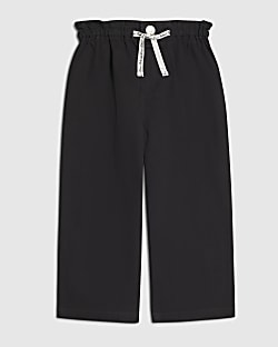 Mini Girls Black Wide Leg Jeans