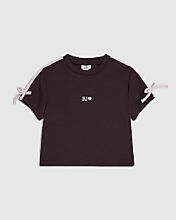 Girls Purple Premium RI Taped T-Shirt
