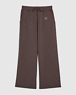 Girls Brown Premium Wide Leg Trousers