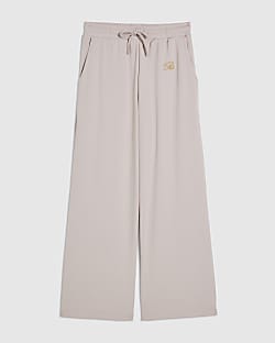 Girls Pink Soft Touch Wide Leg Trousers