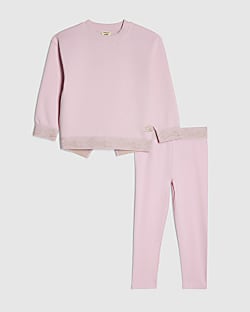 Mini Girls Pink RI Sweatshirt Set