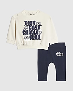 Baby Boys Navy Cuddle Club Sweatshirt Set
