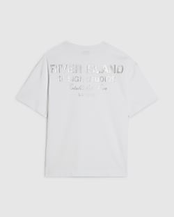 Girls White Design Studios Metallic T-Shirt