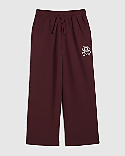 Boys Red RI Wide Leg Joggers