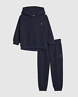 Mini Boys Navy RR Hoodie And Joggers Set