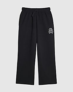 Boys Black RI Wide Leg Joggers
