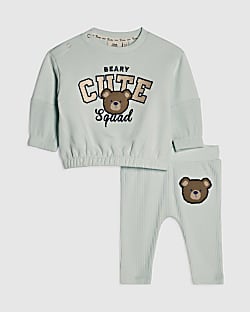 Baby Boys Blue Cutie Squad Sweatshirt Set