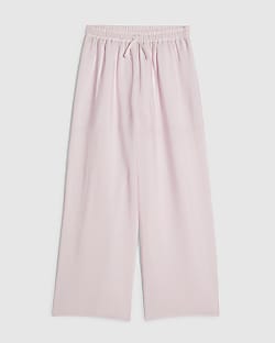 Girls Pink Cotton Drawstring Trousers