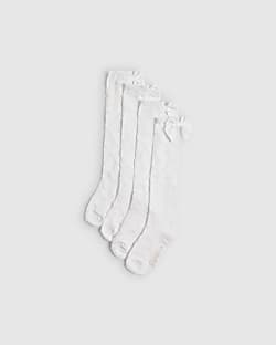 Girls White Pack Of 2 Knee High Socks