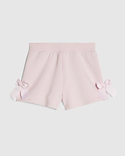 Girls Pink Premium Bow Shorts