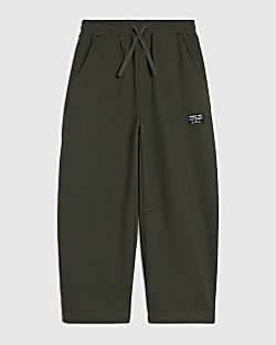 Boys Khaki Barrel Leg Joggers