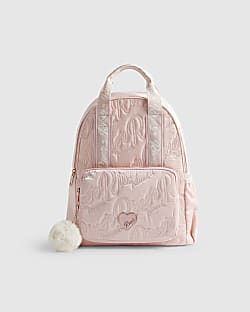 Girls Pink RI Quilted Backpack