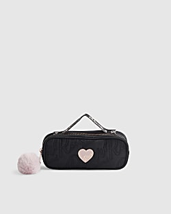 Girls Black RI Quilted Pencil Case