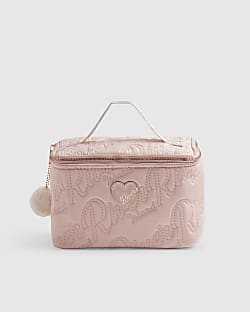 Girls Pink Nylon RI Scripty Lunchbox