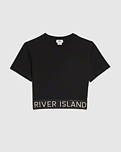 Girls Black Cut Out Top