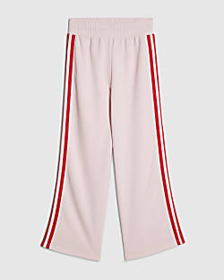 Girls Pink Side Stripe Joggers