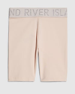 Mini Girls Pink RI Waistband Cycling Shorts