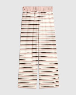 Girls Pink Striped Wide Leg Trousers