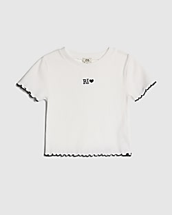 Girls White RI T-Shirt