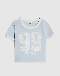 Girls Blue Lace Number 98 T-Shirt