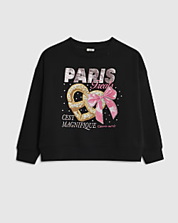 Girls Black Sweet Treats Bakery Sweatshirt