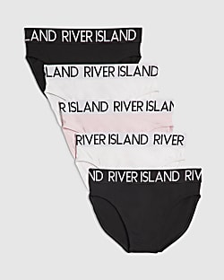 Girls White Pack Of 5 Briefs