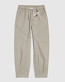 Girls Khaki Twill Keyring Cargo Trousers