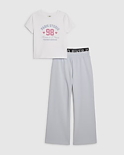 Girls Blue Paris Tracksuit Set