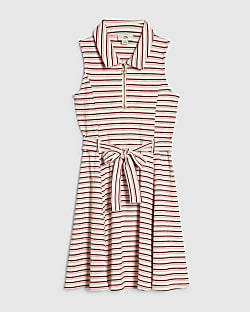 Girls Pink Stripe Dress
