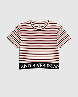 Girls Pink Stripe Top
