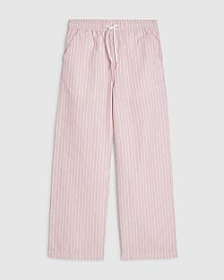 Girls Pink Stripe Trousers