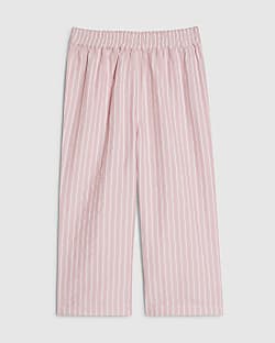 Mini Girls Pink Stripe Wide Leg Trousers