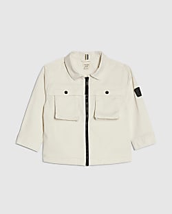 Mini Boys White Shacket