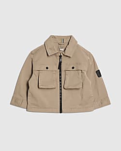 Mini Boys Beige Shacket