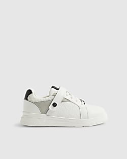Boys White RI Embossed Trainers