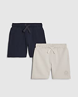 Mini Boys Navy RR Pack Of 2 Shorts