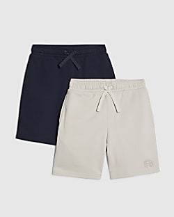 Boys Navy RR Pack Of 2 Shorts