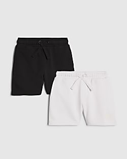 Mini Boys Black RR Shorts Set