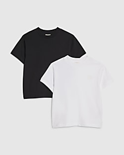 Mini Boys Black RR Pack Of 2 T-Shirts