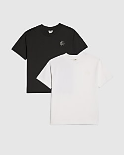 Boys Black RR Pack Of 2 T-Shirts