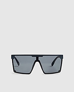 Boys Black Matte Visor Sunglasses