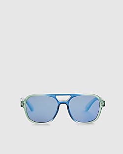 Mini Boys Blue Ombre Aviator Sunglasses
