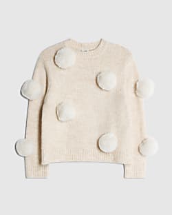 Girls Cream Pom Pom Jumper