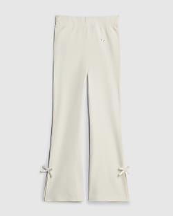 Girls Cream Cosy Flared Trousers