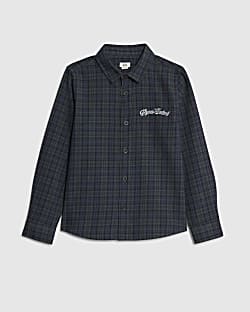 Boys Green Check Shirt