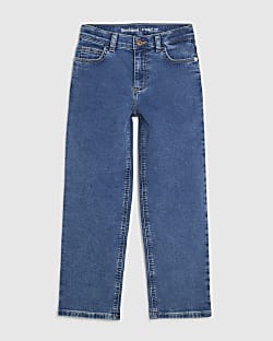 Boys Blue Washed Straight Jeans