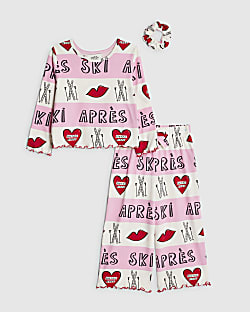Nephthys Mini Girls Pink Apres Ski Pyjama Set