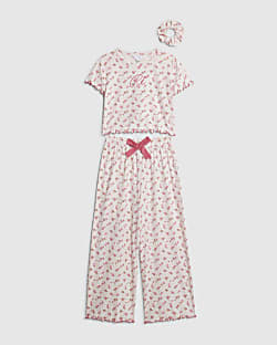 Girls Pink Rosebud Monogram Pyjamas Set