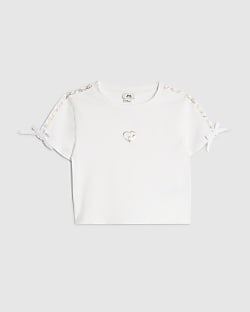 Girls Brown Bow RI T-Shirt