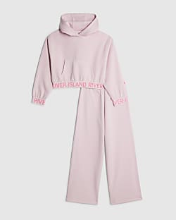 Girls Pink RI Waistband Legging Set